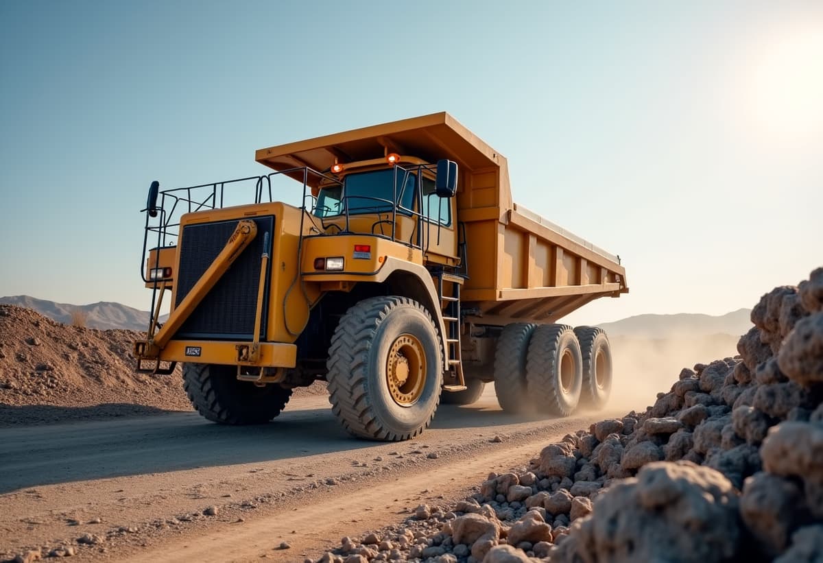 construction job site cleanup with debris being hauled away