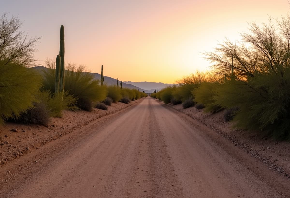 tucson desert brush clearing before after