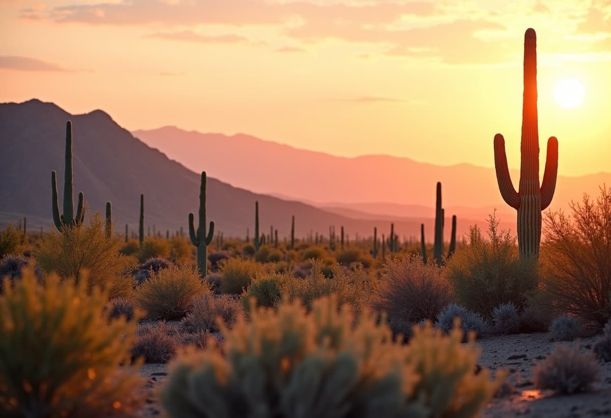 Tucson xeriscaping desert garden with native plants and gravel