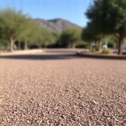 Commercial lot in Catalina Foothills after effective weed abatement, featuring a clean, maintained, and weed-free landscape. This transformation shows comprehensive weed control and improved commercial property aesthetics.