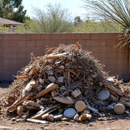 before debris removal casas adobes