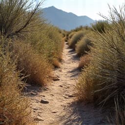 Brush clearing project before with dense, overgrown brush near Sabino Canyon