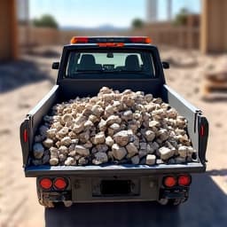 Commercial debris removal at a Marana construction site, showcasing efficient waste management