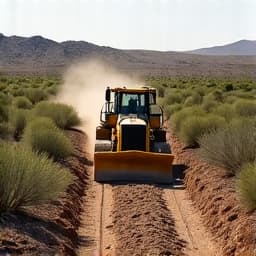 Marana brush clearing halfway done near Saguaro National Park. A brush clearing site near Saguaro National Park West, Marana, AZ, showing a clear pathway being made through dense vegetation.