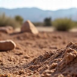Cleared construction site after debris removal in Catalina Foothills