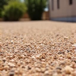 Graveled surface after installation in Sahuarita