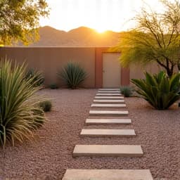 After image of a clean post-construction yard in Marana following debris removal. This photo illustrates a tidy outdoor space, free of construction waste, ready for further landscaping or use.