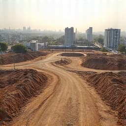 Before: Post-demolition site requiring extensive cleanup in Tucson. A chaotic post-demolition site in central Tucson filled with fragmented wood, metal, wires, and general construction refuse before professional cleanup.