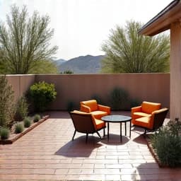 Sahuarita home after junk removal showing a clean patio space