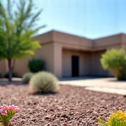 Sahuarita residential yard cleanup before showing desert debris