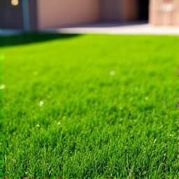 After sod installation with fresh seamless lawn in Tucson, Arizona
