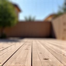 After image showing a clean and clear deck space in Tucson after professional hot tub removal.