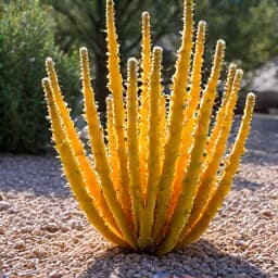 Xeriscape design in Tucson featuring Ocotillo plants