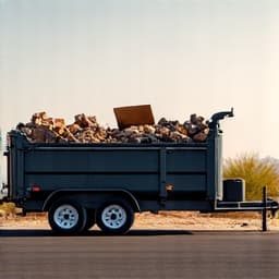 junk removal truck loaded with debris tucson az