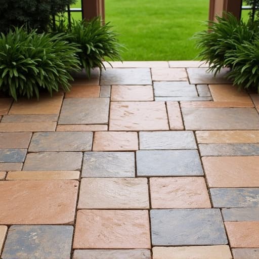 flagstone patio installation in oro valley backyard