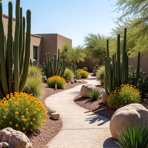 luxury landscaping arizona backyard oasis with unique desert plants