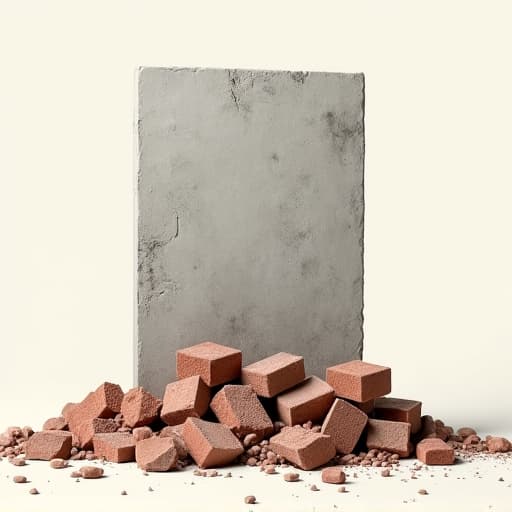 construction debris loading drywall into truck for hauling