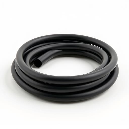 Buried irrigation poly tubing in a desert landscape