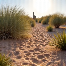 Desert landscape in Casas Adobes after professional cleanup, presenting a pristine and well-manicured appearance. This project shows a comprehensive property restoration, greatly enhancing the property's curb appeal and usability.