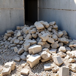 Before: Construction site full of debris requiring efficient hauling in Tucson.