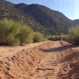 Brush clearing project after completion, tidy and clear near Sabino Canyon