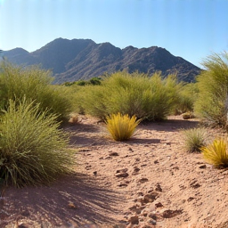 Brush clearing project in Vail, Arizona, showing a clean desert landscape after debris removal