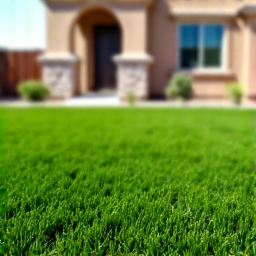 Lush, new sod lawn flourishing in a Casas Adobes backyard, post-installation.