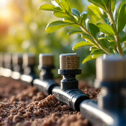 Drip irrigation repair in a residential landscape in Northwest Tucson, ensuring efficient water use.