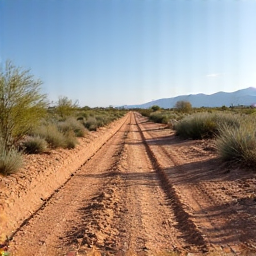 Commercial property with clear, safe access after brush and cactus removal. Commercial lot clearing, brush clearing services, land preparation for development.