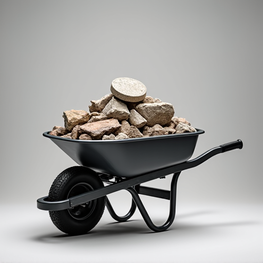 Construction debris ready for removal in Tucson, Arizona