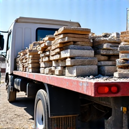Demolition debris removal at a Sahuarita building site, handling large volumes of construction waste