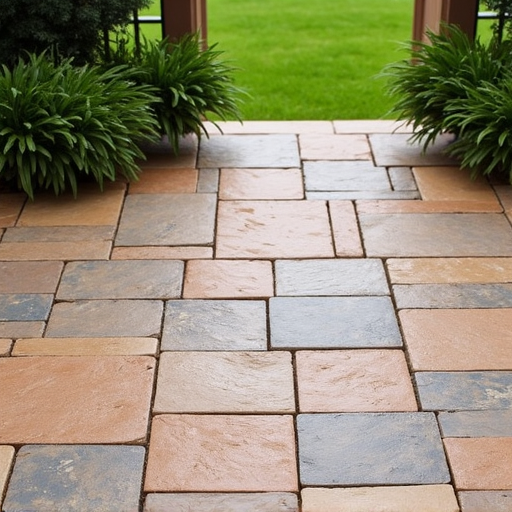 flagstone patio installation in oro valley backyard