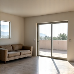 Cluttered living room before furniture removal in Tucson