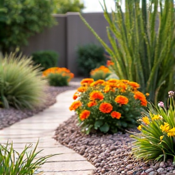 New garden space created after clearing overgrown desert plants and cactus. Garden bed creation, soil preparation, planting services, landscape design.