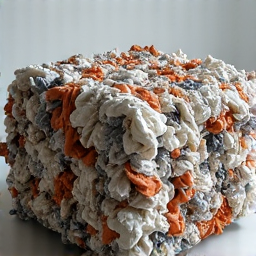 Close-up of mattress components like metal springs and foam, highlighting recycling efforts