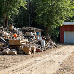 Completely clear area after an estate junk removal in Oro Valley. This image shows the same area after all junk has been removed, demonstrating a successful and thorough cleanup.