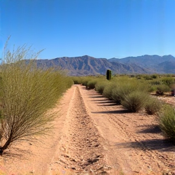 After image of a meticulously cleared desert lot in Oro Valley, demonstrating professional brush clearing and debris hauling for an HOA-ready property.