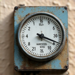 Old, manual irrigation timer with confusing settings at a Quail Creek residence. Before irrigation timer upgrade, showing an outdated manual timer leading to inefficient watering.