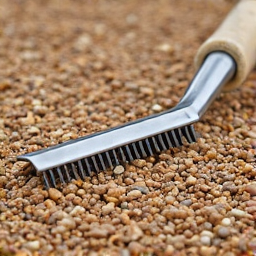 Professional edging and raking of gravel landscaping in Tucson