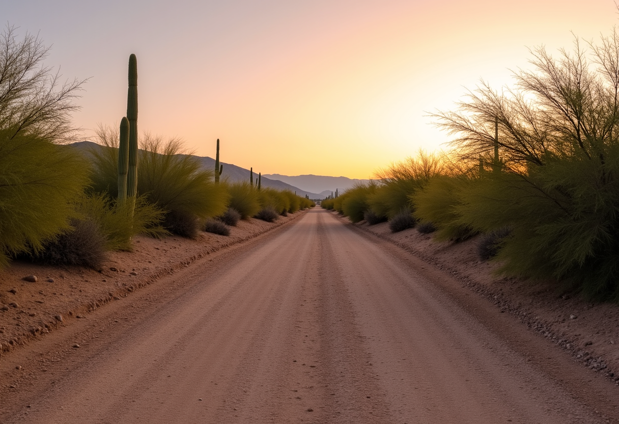 tucson desert brush clearing before after