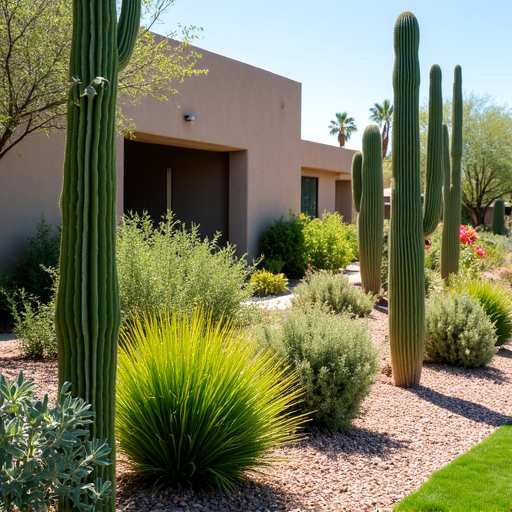Cleaned up backyard with fresh landscaping in Tucson