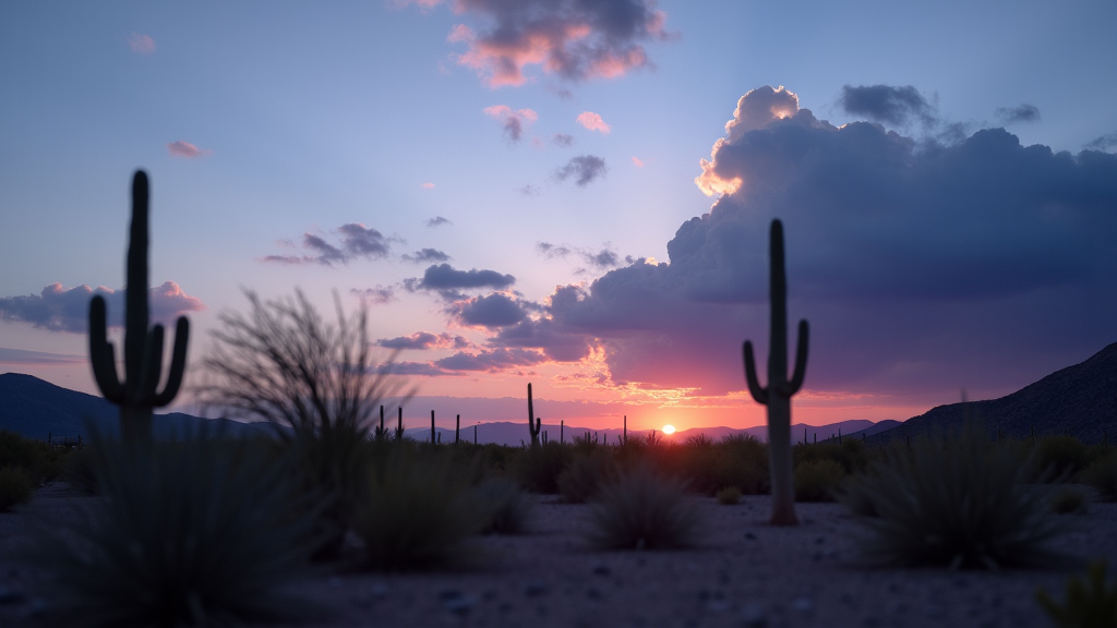 Tucson home protected from monsoon with cleared yard and expert landscaping